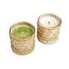 Eucalyptus Mint citronella bamboo wrapped candle 7oz. ctn. 6