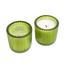 Eucalyptus Mint Citronella 1 Wick Colored Glass Candle 8oz Ctn.6