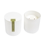 Olive 2 wick candle in white vessel w/lid 10oz. ctn. 6