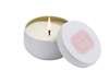 Peony Blush Candle In White Tin 6oz. Ctn. 6