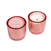 Peony Blush 1 Wick Colored Glass Candle 8oz Ctn.6