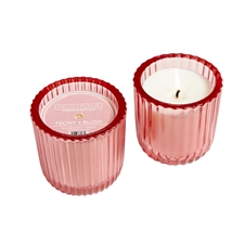 Peony Blush 1 wick candle in colored glass 8oz. ctn.6