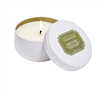 White Pine Candle in whiteTin 6oz Ctn. 6