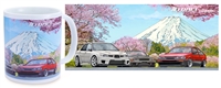TOMEI MUG WHITE GDB/BNR32/AE86 CHERRY BLOSSOM Mt.FUJI