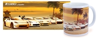 TOMEI MUG WHITE Z CAR SUNSET HUNTINGTON BEACH
