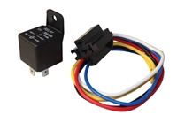 Automotive Relay Socket & Pigtail 30 AMP 12" (Plastic)