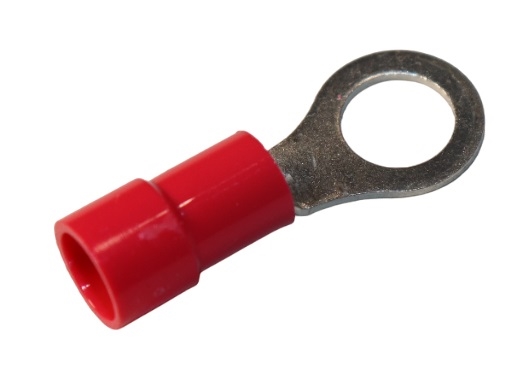 8 GA 3/8" Vinyl Ring Terminal