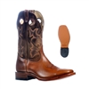 Ladies Boulet Wide Square Toe Montana Turqueza Western Boot