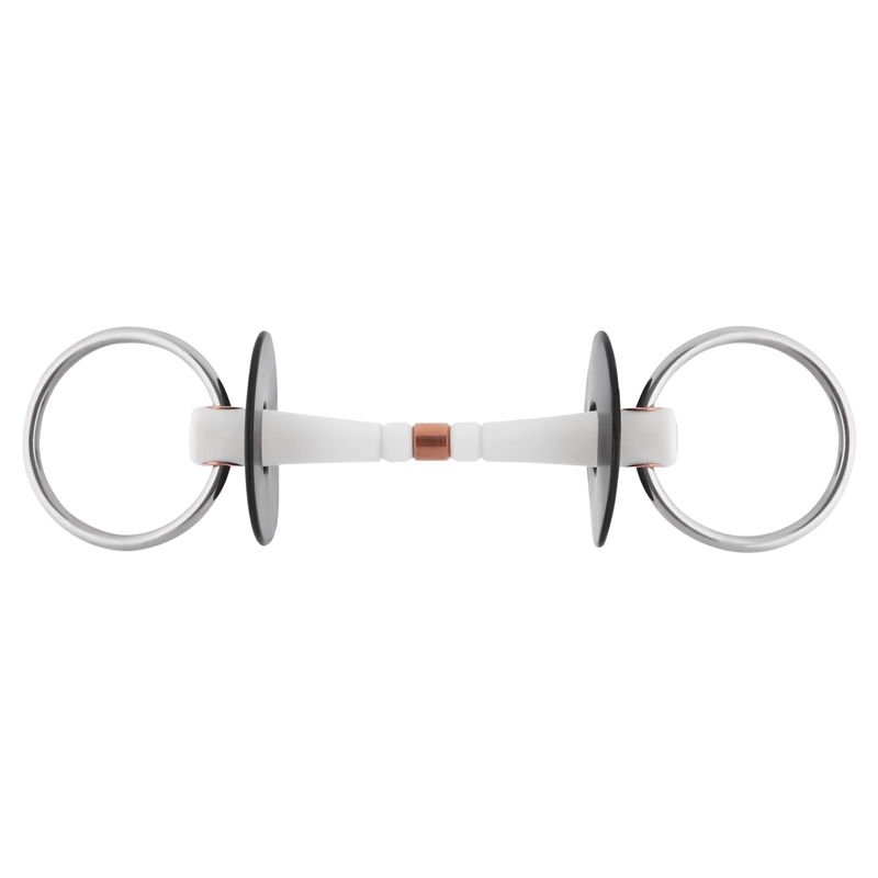 Nathe Herm Sprenger Loose Ring snaffle 20 mm with flexible Mullen Mouth. copper middle link