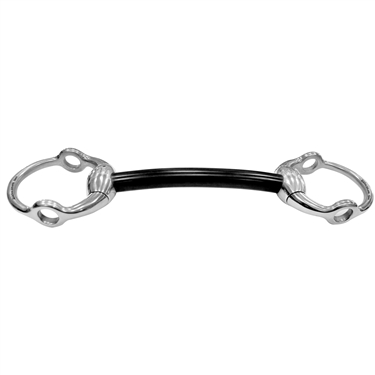 Herm Sprenger Eggbutt Mullen Mouth Gag bit 16 mm with stainless steel gag rings - hard carbon