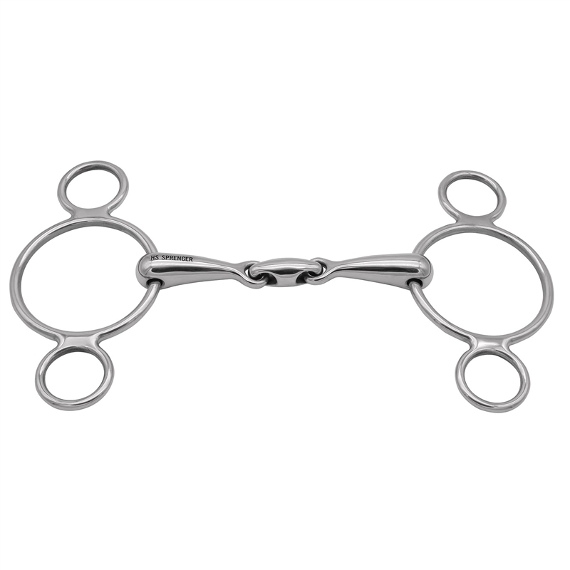 Gag Herm Sprenger 3-Ring bit "Vienna" 16 mm double jointed - Stainless steel