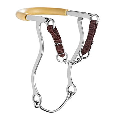 Hackamore Herm Sprenger with curb chain and stainess steel cheecks