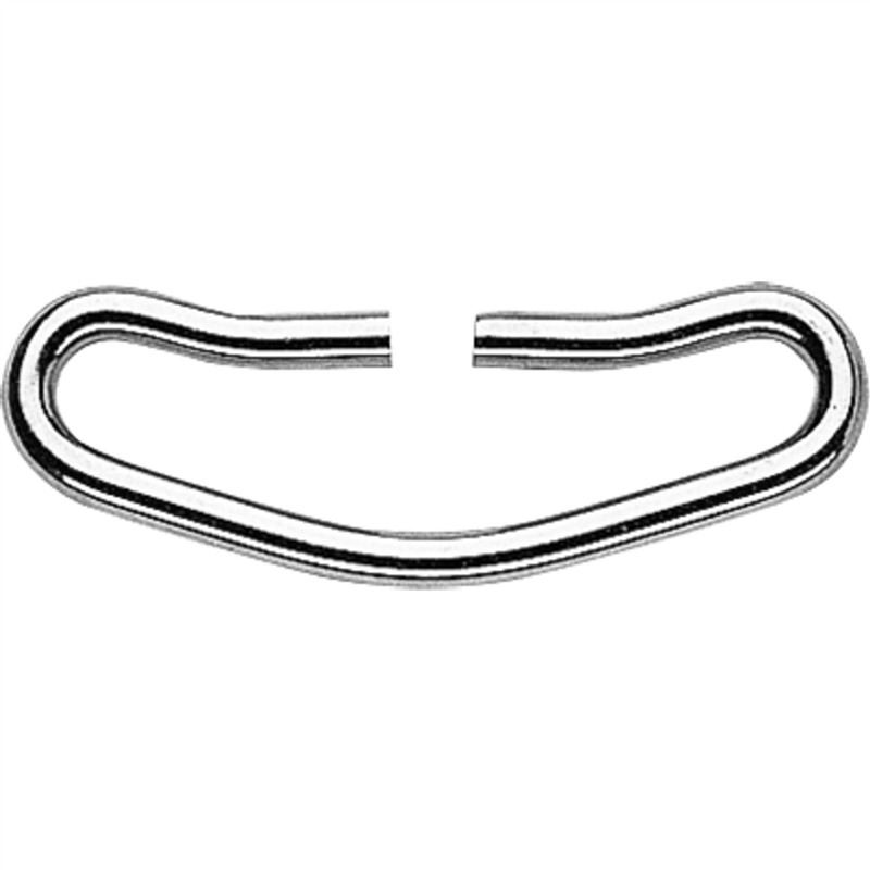 Oval ring for hames - Stainless steel,  length 100 mm