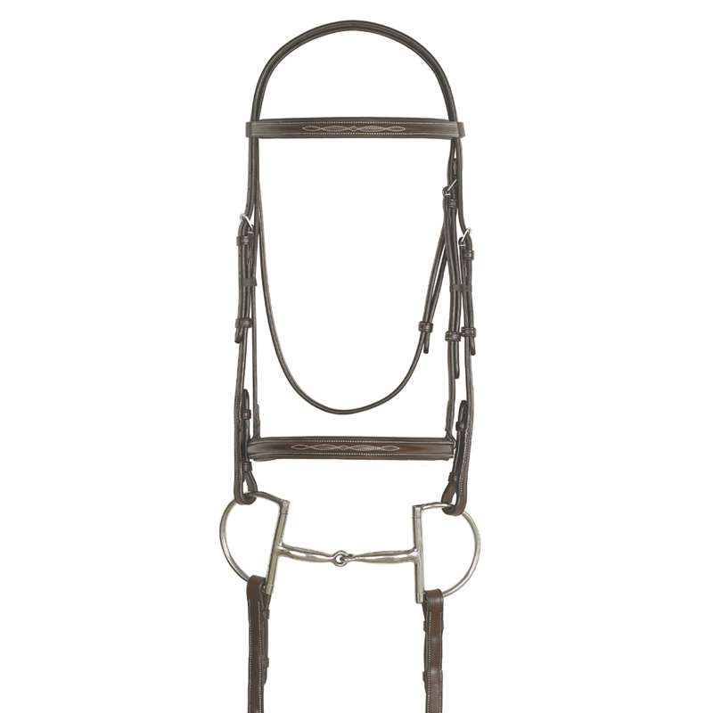 Ovation Fancy Stitched Raised Padded Bridle with Laced Reins