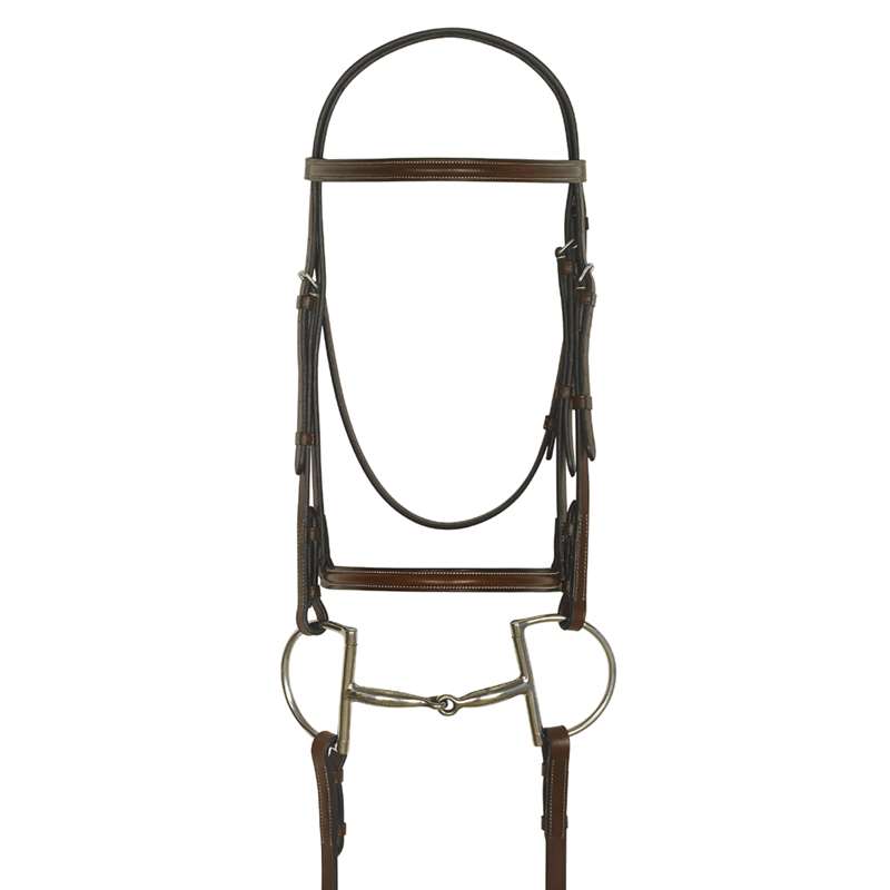 Camelot Gold; Plain Raised Bridle with Laced Reins