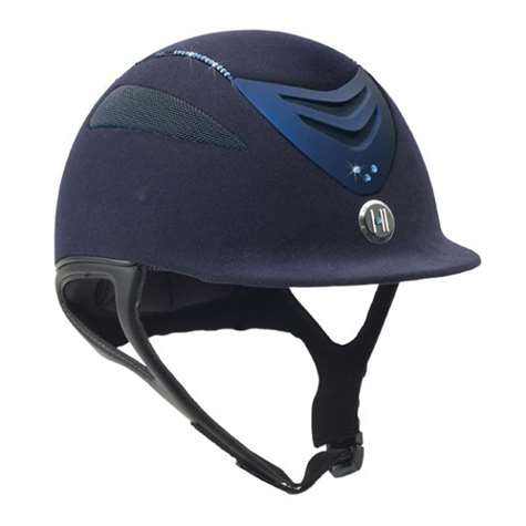 One K Defender Suede Equestrian Riding Helmet with Swarovski Stones