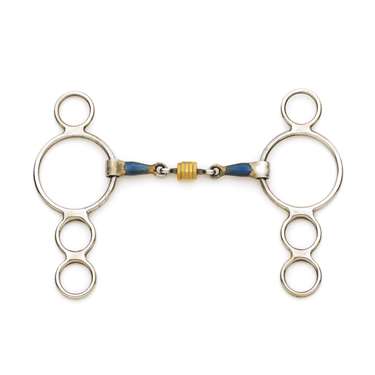 Centaur Stainless Steel 3-Ring Gag with Loose Copper Roller Disks
