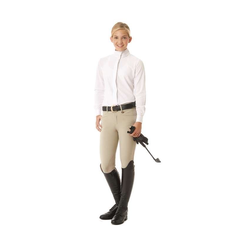 Ovation Teen Celebrity EuroWeave; DX Euro Seat Front Zip Knee Patch Breech