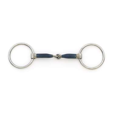 Blue Steel Medium Weight Jointed Mouth Loose Ring