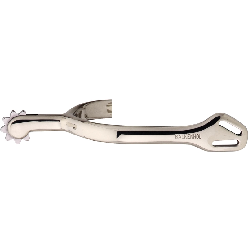 Balkenhol spurs for men with Balkenhol fastening - German Silver highly polished, 40 mm rounded