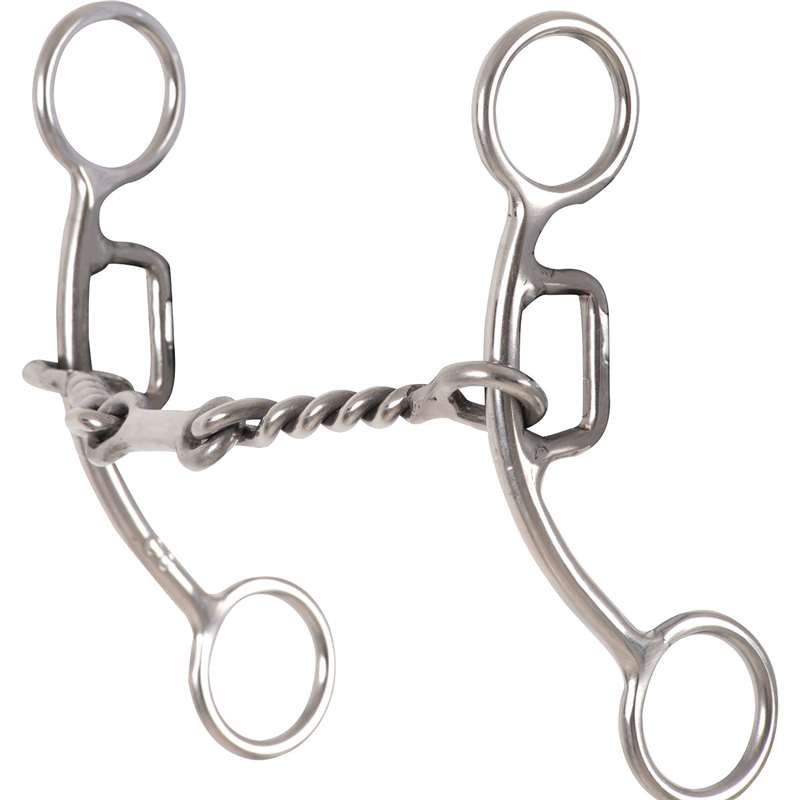 Classic Equine Carol Goostree Delight Shank Gag Barrel Bit with Twisted Wire Dr. Bristol