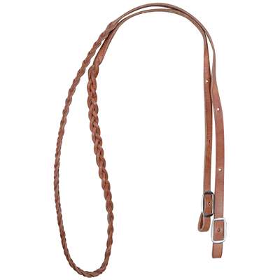 Martin Saddlery Harness Braided 3-Strand Barrel Rein 5/8-inch Thick Buckle Ends