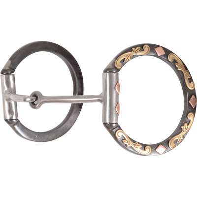 Classic Equine Sherry Cervi Diamond3 D-Ring Barrel Bit with Smooth Bar