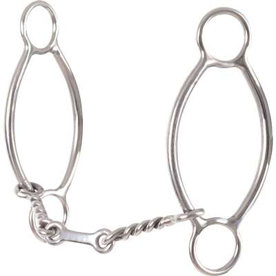 Classic Equine Carol Goostree Simplicity2 Shank Barrel Bit with Twisted Wire Dr. Bristol