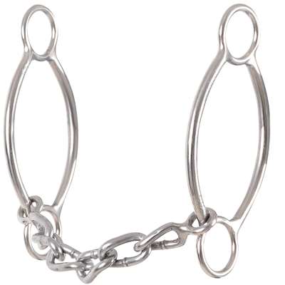 Classic Equine Carol Goostree Simplicity2 Shank Barrel Bit with Chain