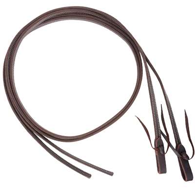 Martin Saddlery Split Reins 5/8-inch Thick Tied Ends with Double Stitched Light Latigo