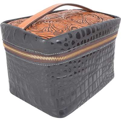 Martin Saddlery Make-Up Bag with Mountain Daisy Tooling