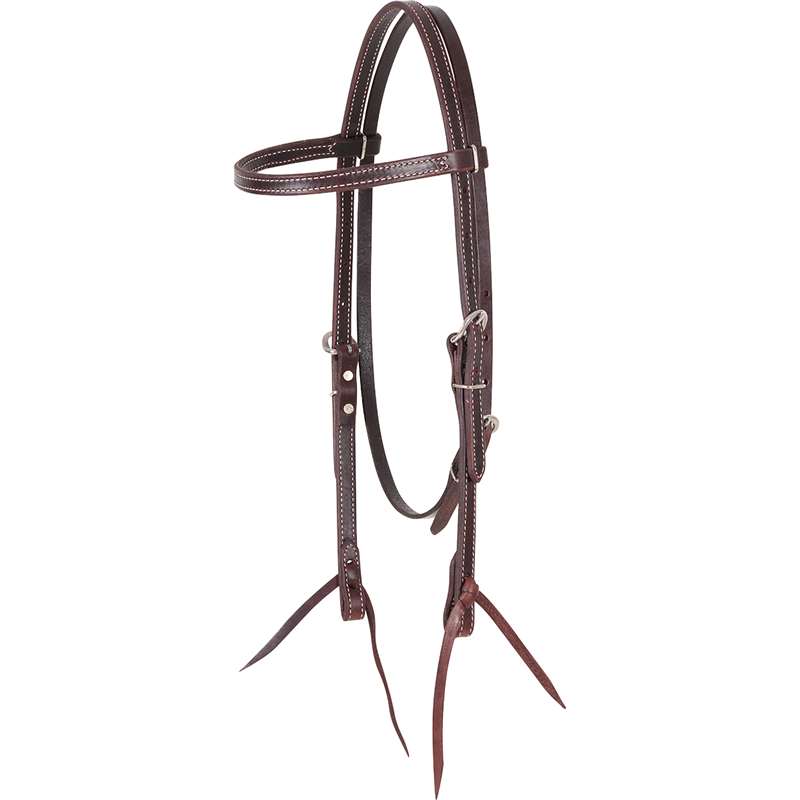 Martin Saddlery Doubled and Stitched Latigo Browband Headstall 5/8-inch Thick