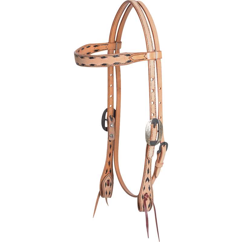 Cashel Browband Headstall with Buck Stitching