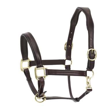 ATS Leather Fancy Stitch Padded Leather Halter