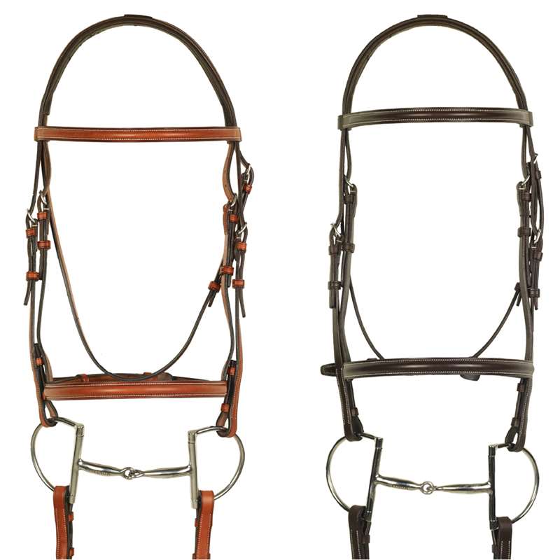 Aramas; Plain Raised Padded Bridle with Raised Rubber Grip Reins