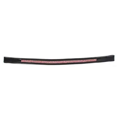 Dbl Row Crystal Browband Pink