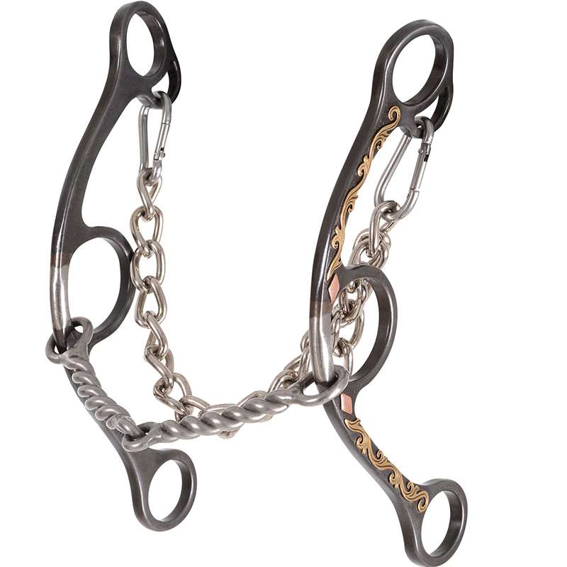 Classic Equine Sherry Cervi Diamond3 Shank Gag Barrel Bit with Twisted Wire