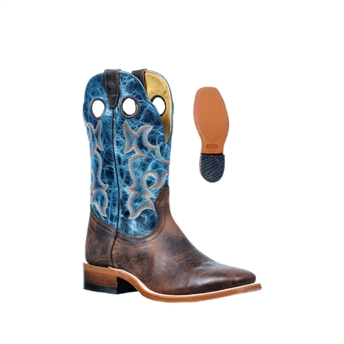Boulet Men's Navajo Honey Lonestar cognac Western Stockman Boot