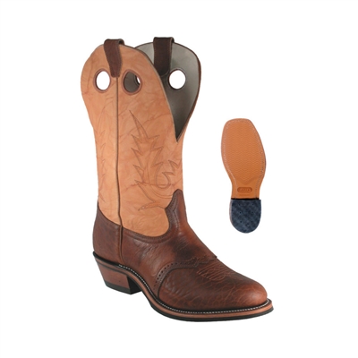 Boulet Men's Bullhide Cognac Deerlite Western Horseman Boot