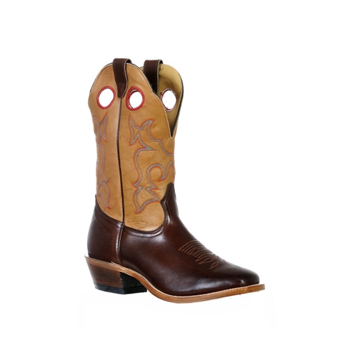 Boulet Men's Ranch Hand Tan Western Horseman Heel Boot