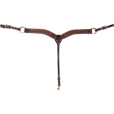Martin Saddlery 2-inch Breastcollar with Camo Border Tooling