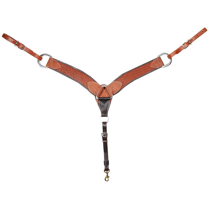 Martin Saddlery 2.75-inch Breastcollar with Waffle Tooling