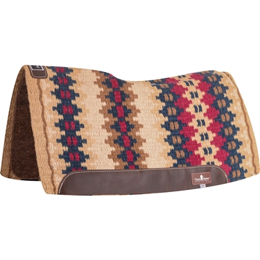 Multiple Color Options - 3/4" Classic Equine Blanket Top Saddle Pad with Alpaca Felt Bottom 32"x34" or 34"x38"