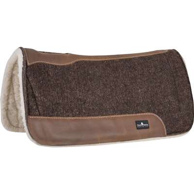 Classic Equine Blended Felt Saddle Pad with Fleece Bottom, 1-inch Thick, 31"x33"