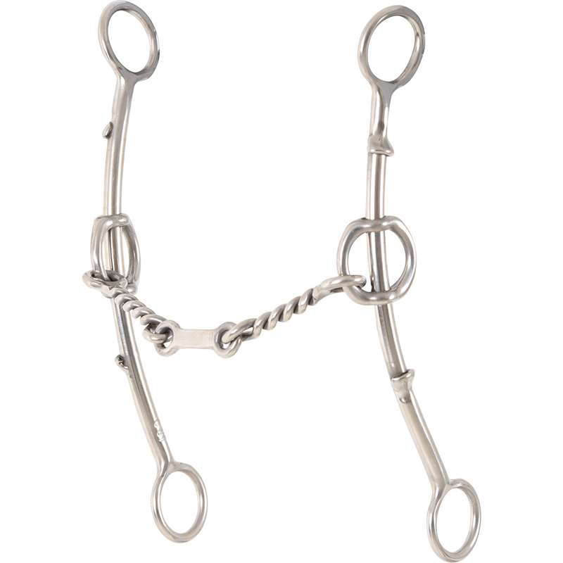 Classic Equine Carol Goostree Double Shank Gag Barrel Bit with Twisted Wire Dr. Bristol