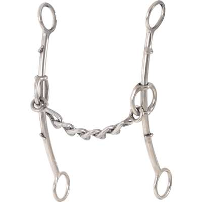 Classic Equine Carol Goostree Double Shank Gag Barrel Bit with Chain