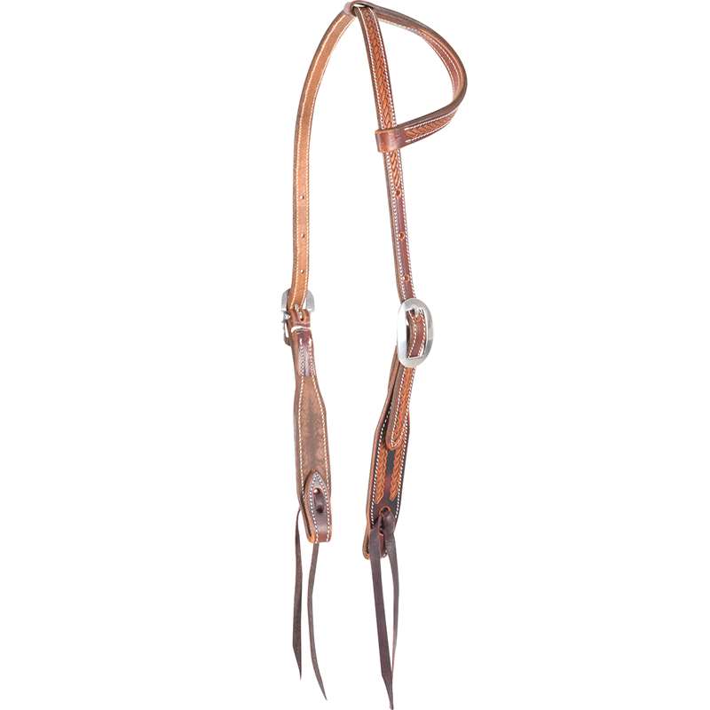 Martin Saddlery Slip Ear Headstall with Rope Tooling