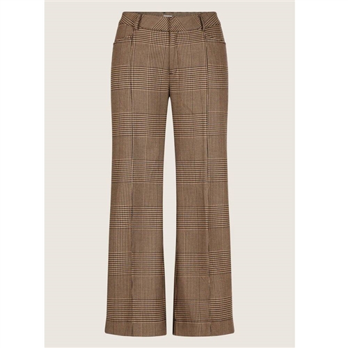 Chelsea Houndstooth Plaid Wide Leg Pant