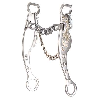 Classic Equine Power Rater Shank Roping Bit with Chain