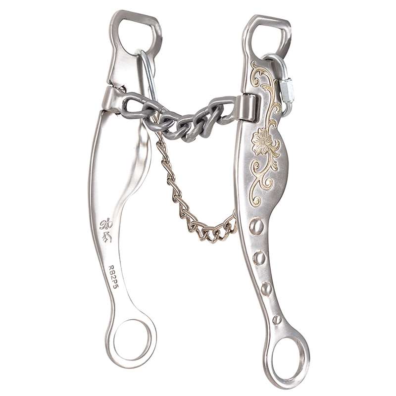 Classic Equine Power Rater Shank Roping Bit with Chain